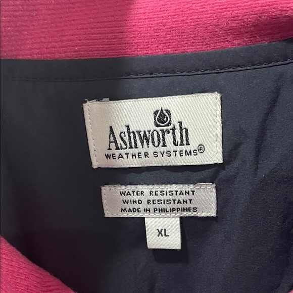 Ashworth Black Jacket with Pink Logo - Picture 3 of 3
